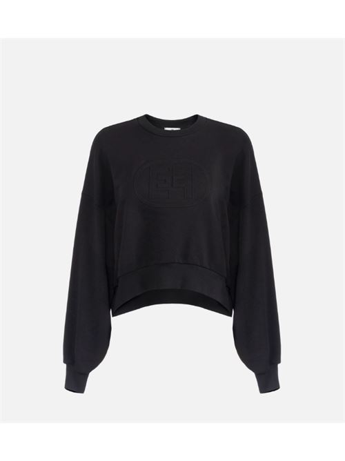 SWEATSHIRT WITH LOGO ELISABETTA FRANCHI | MD00551E2110 nero